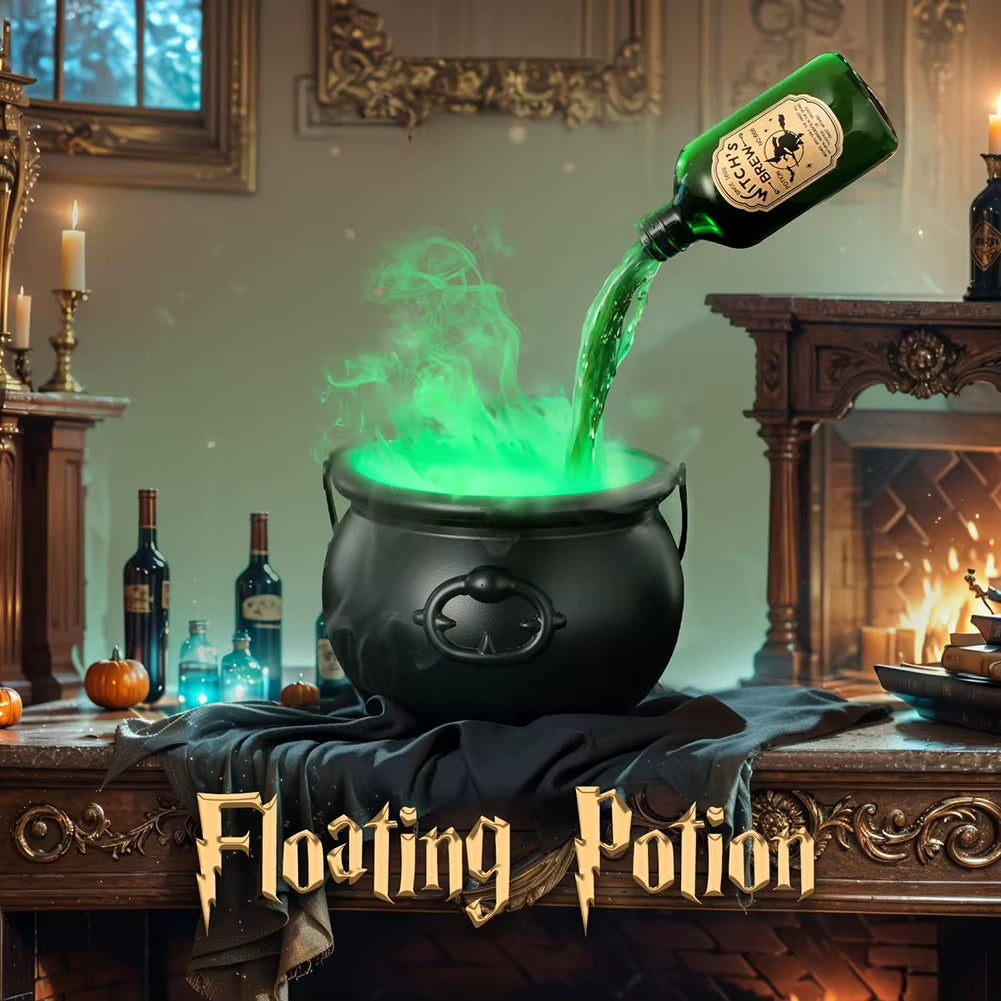 Black Cauldron Bucket Trick or Treat Halloween Candy Bowl Witch Cauldron Pot for Horror House Decor