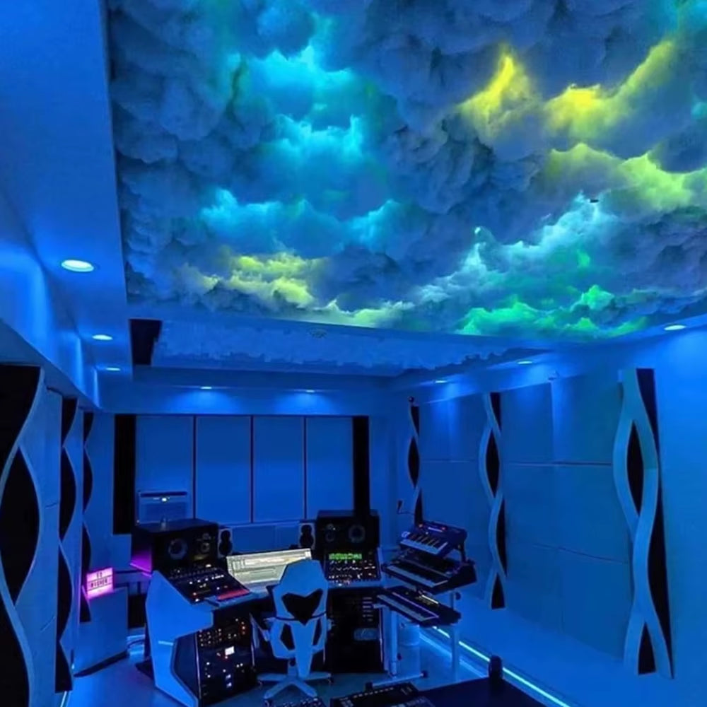 DIY Thunder Cloud Light Strip with APP & Remote Control, LED Cotton Cloud Ceiling Lightfor Bedroom Gaming Room Decor